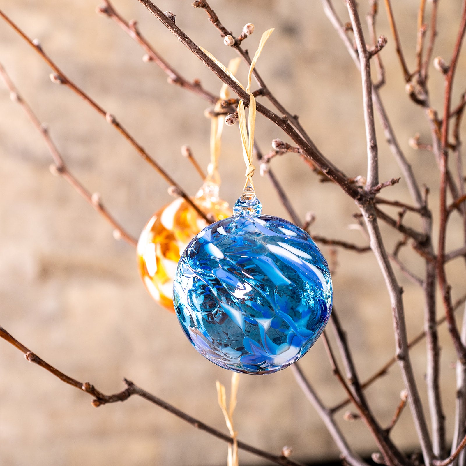 Christmas Bauble In Blown Glass | By Nicole Ayliffe - Contemporary Co Australian Made Gift Store