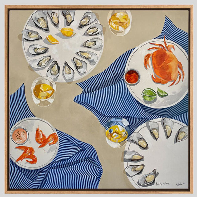 Twenty Oysters | Australian Canvas Print - Contemporary Co Australian Made Gift Store