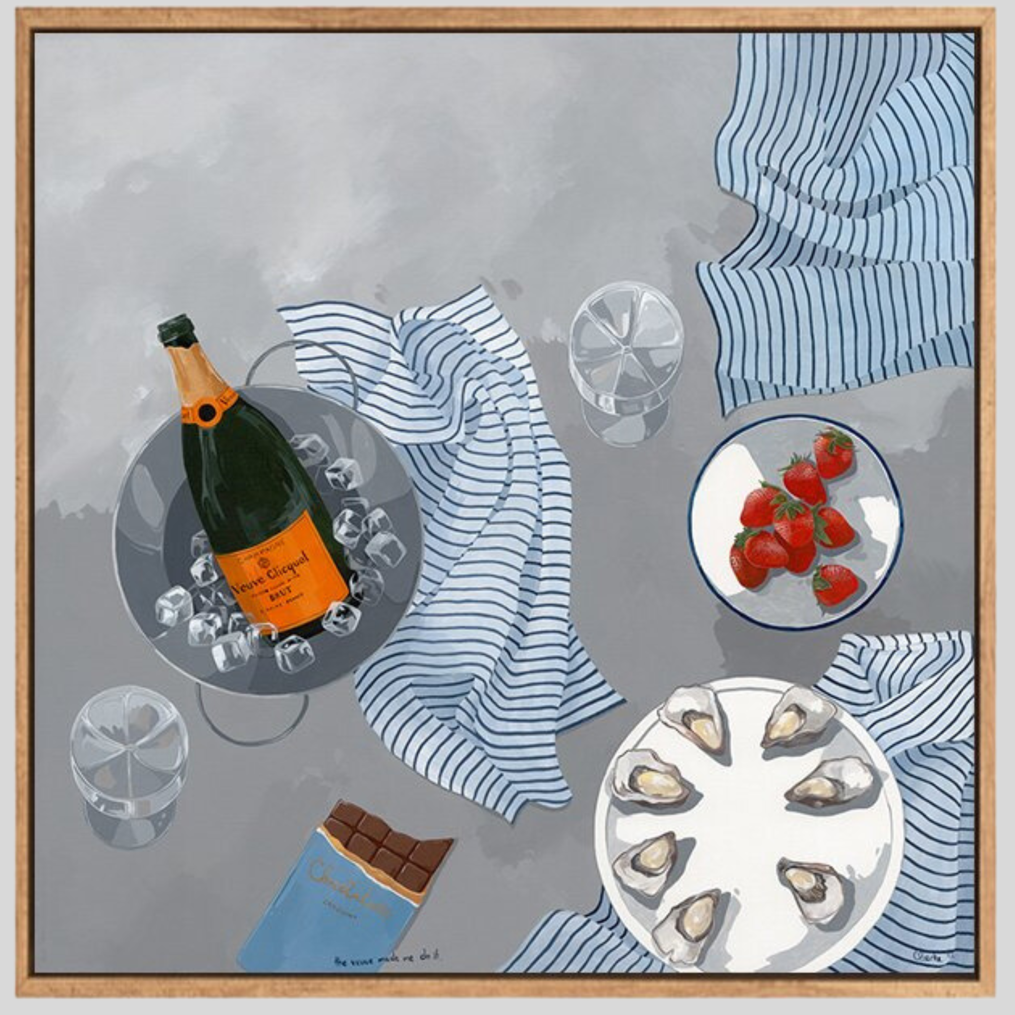 'The veuve made me do it' | Australian Canvas Print - Contemporary Co Australian Made Gift Store