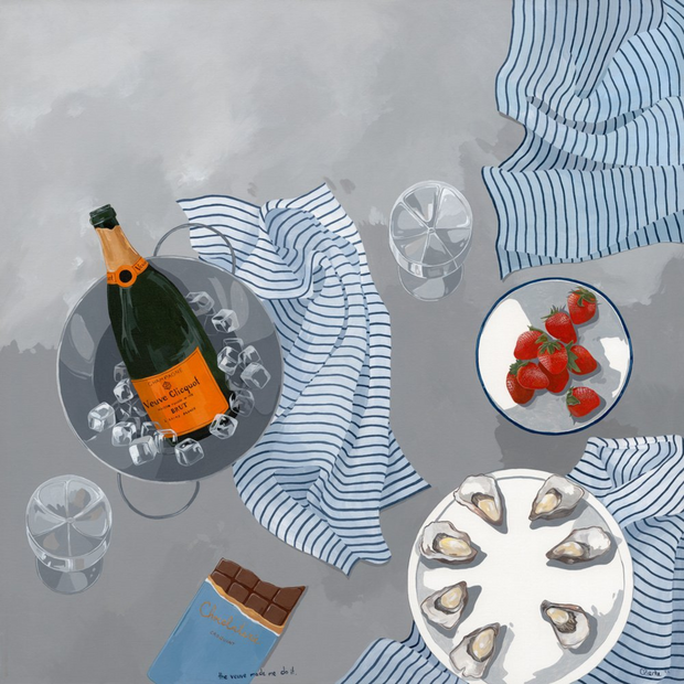 'The veuve made me do it' | Australian Canvas Print - Contemporary Co Australian Made Gift Store