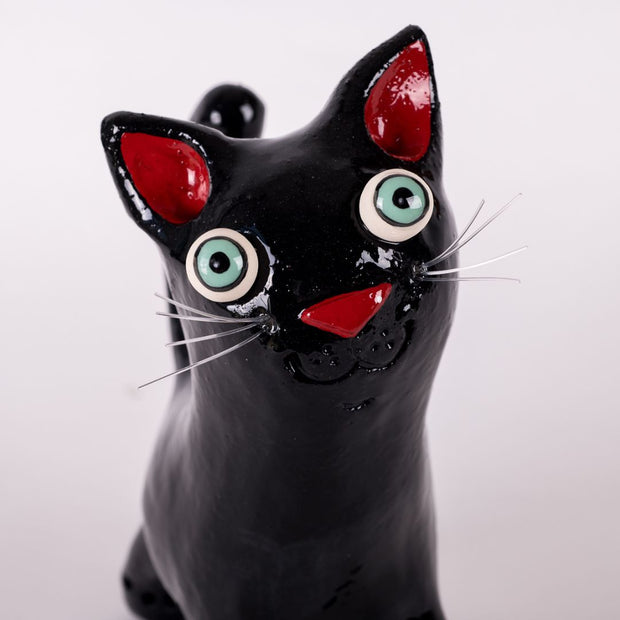 Black Ceramic Cat Art | Handmade by Elodie Barker - Contemporary Co Australian Made Gift Store