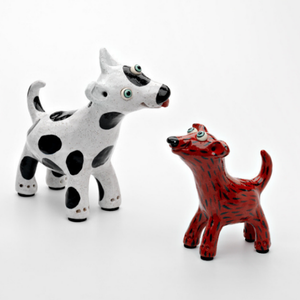 Black and White Ceramic Dog Art | Handmade by Elodie Barker | Australian Made - Contemporary Co Australian Made Gift Store