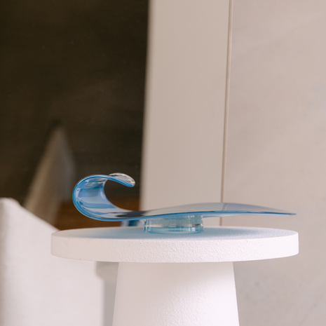 Wave Glass Platter | Handblown Glass Sculpture by Llewelyn Ash