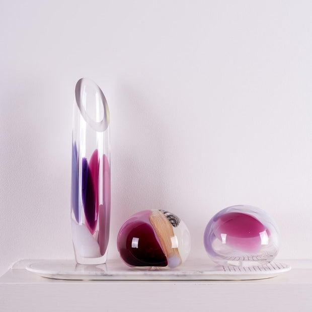 Colourful Pink Glass Posy Collection | Vase and Paperweight | Australian Homewares Made By Nicole Ayliffe - CoCo Contemporary Connoisseur Gift Store