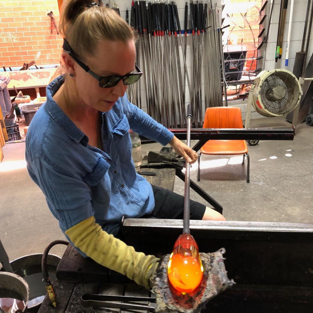 Nicole Ayliffe Gold Bodhi Leaf 3 – Australian Contemporary Glass Art