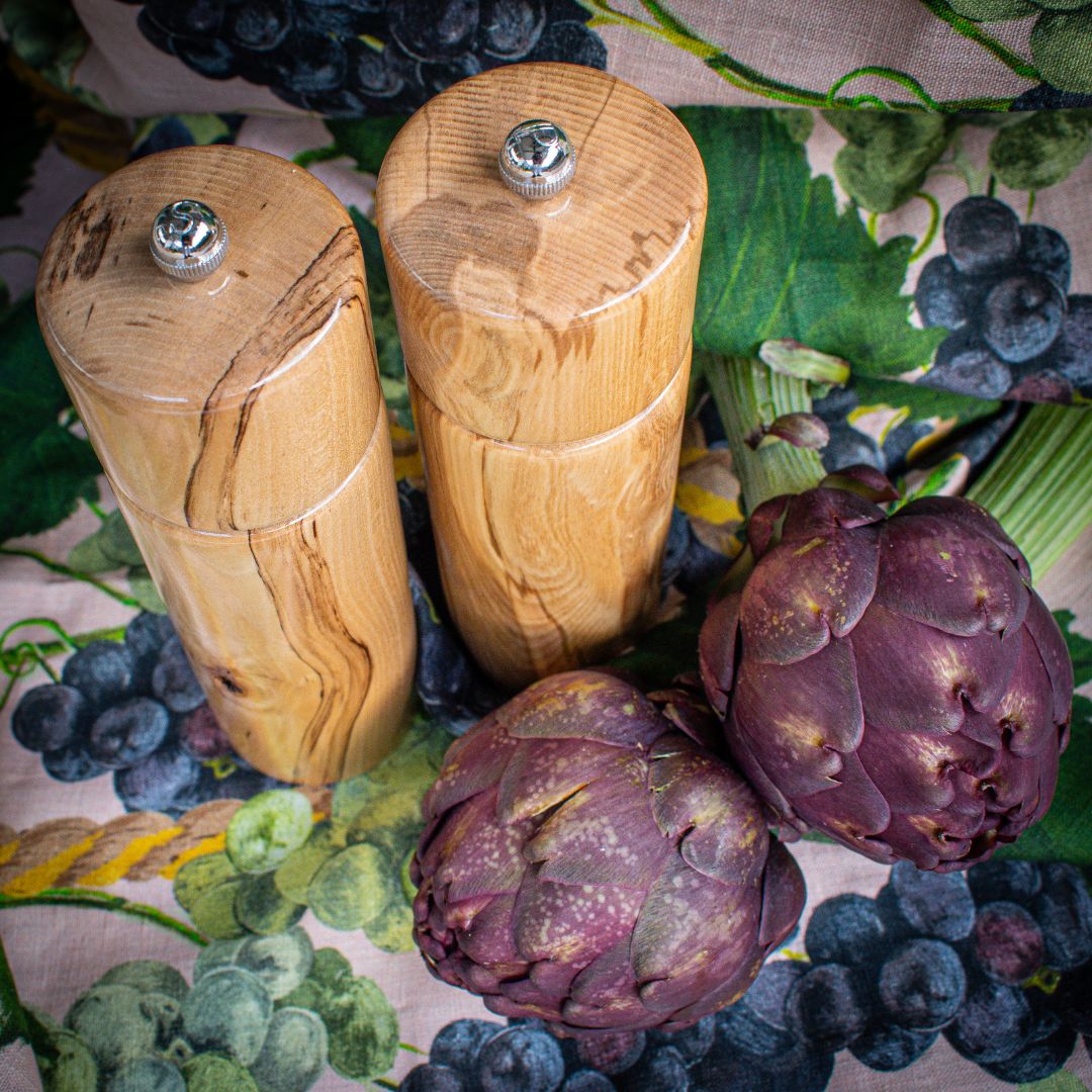 Australian made salt and pepper grinders, Tasmanian timber handcrafted design