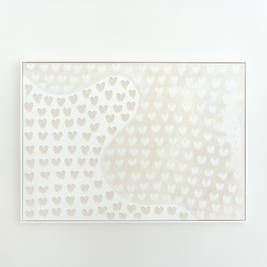 Stephanie Ockenden | Curved White and Nude Hearts Wall Art Australian Made the Block