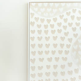 Stephanie Ockenden | Curved White and Nude Hearts Wall Art Australian Made the Block