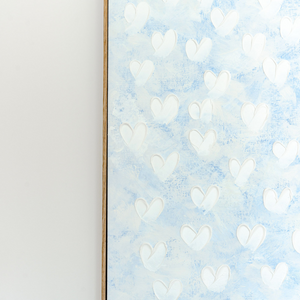 Stephanie Ockenden | Blue with White Hearts DRAFT - Contemporary Co Australian Made Gift Store