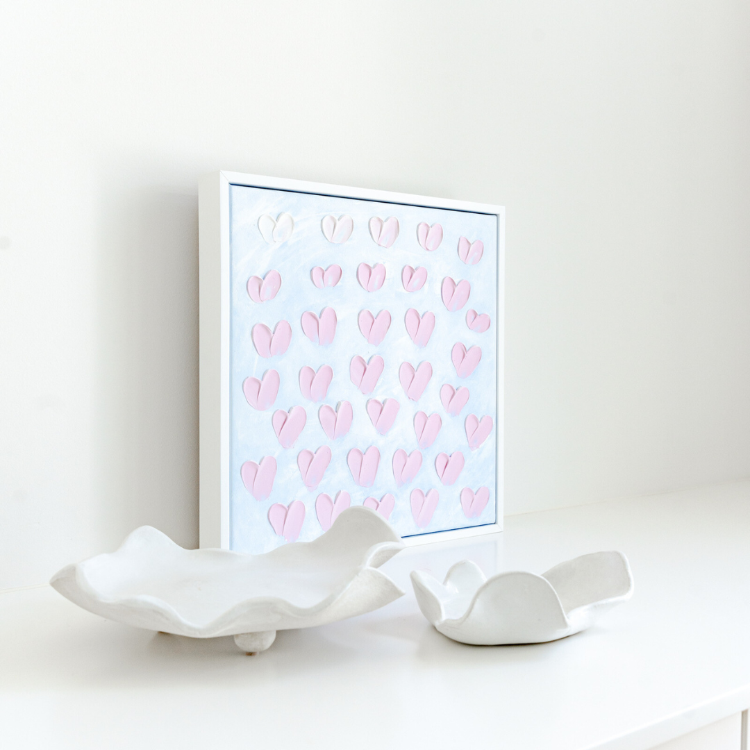 Ombre Love – original artwork by Stephanie Ockenden, Adelaide artist pink and blue 