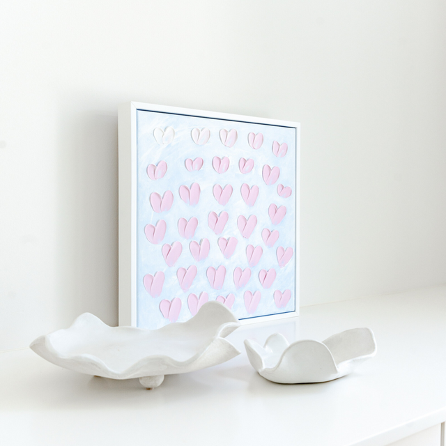 Ombre Love – original artwork by Stephanie Ockenden, Adelaide artist pink and blue 