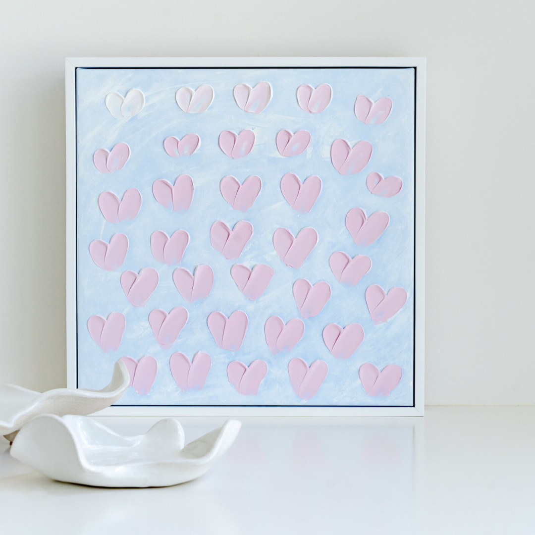 Stephanie Ockenden | Blue and Pink Hearts DRAFT - Contemporary Co Australian Made Gift Store