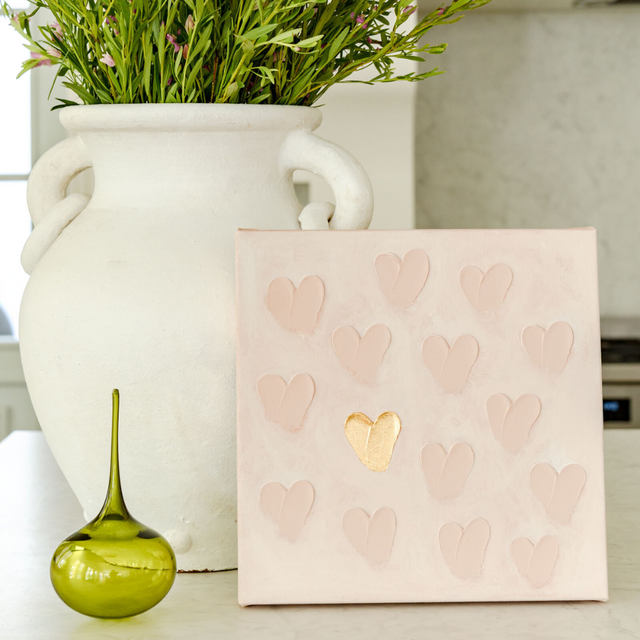 Stephanie Ockenden | Pink Hearts with Gold Heart  - Contemporary Co Australian Made Gift Store