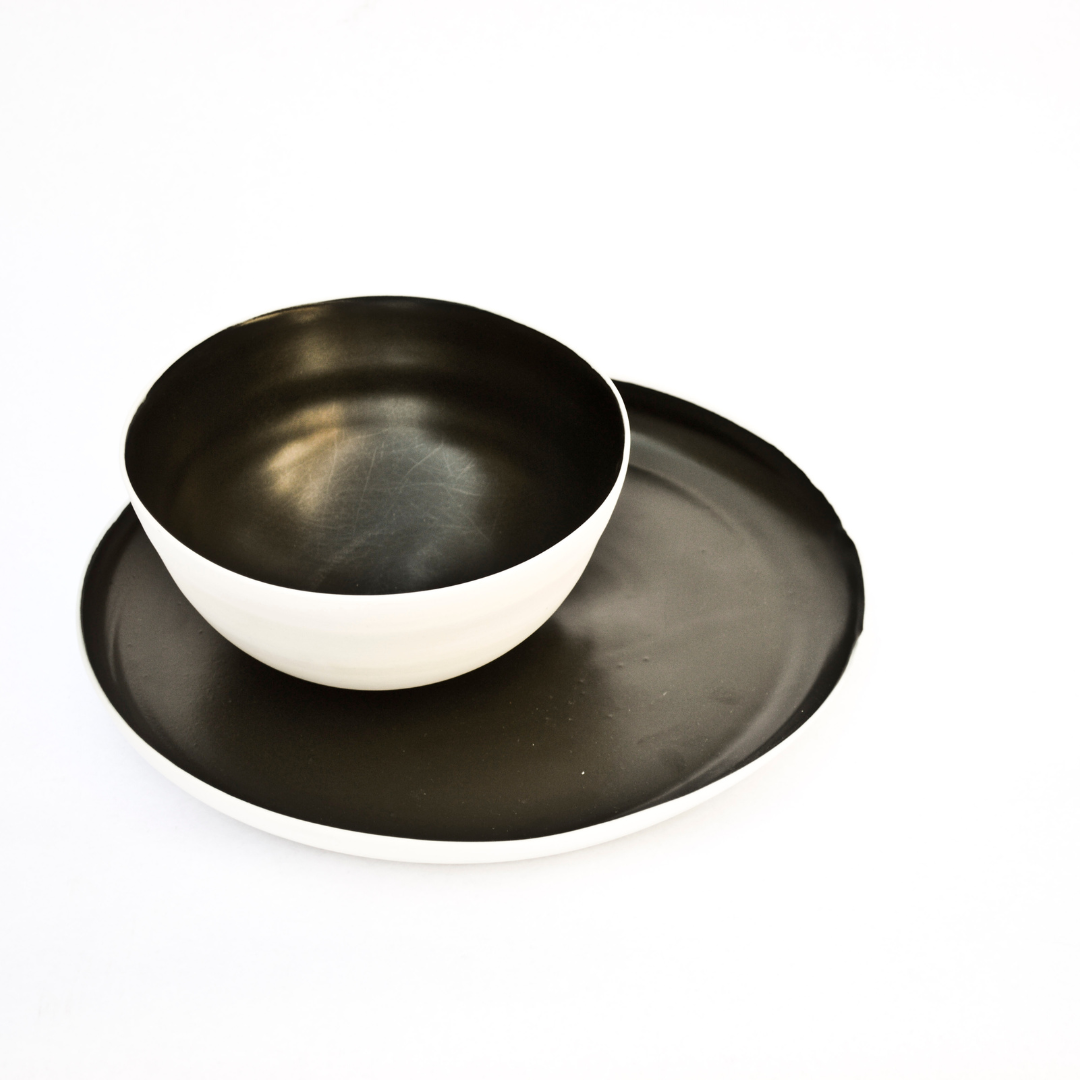 Small Black & White Bowl – Handmade by Andrei Davidoff