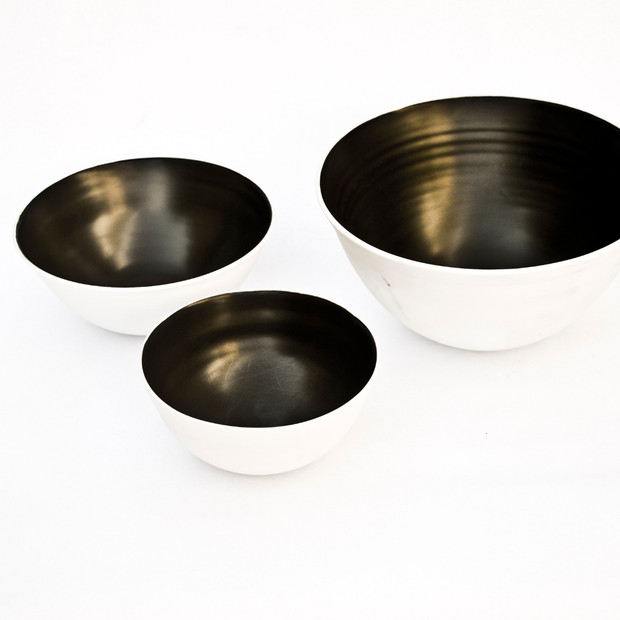Small Black & White Bowl – Handmade by Andrei Davidoff
