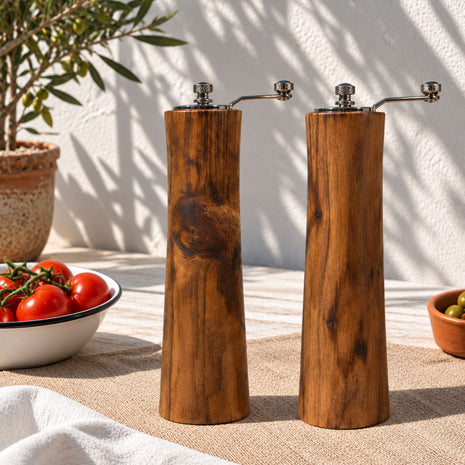 Blackwood salt and pepper grinders handmade in Tasmania from Australian timber