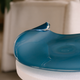 Blue Wave Platter handblown glass sculpture by Australian glass artist Llewelyn Ash, handcrafted in South Australia.