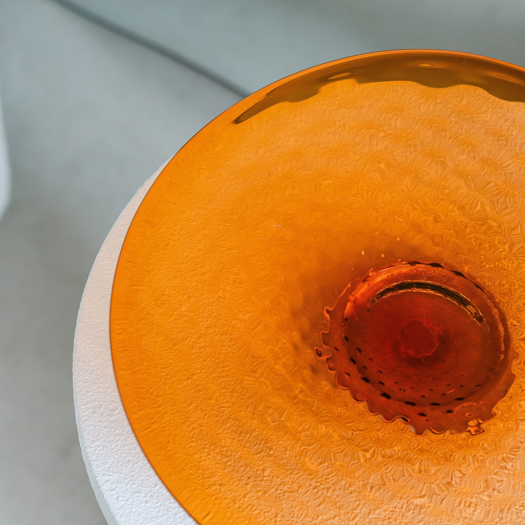 Amber Gold Circle of Hope Australian glass artwork by Llewelyn Ash