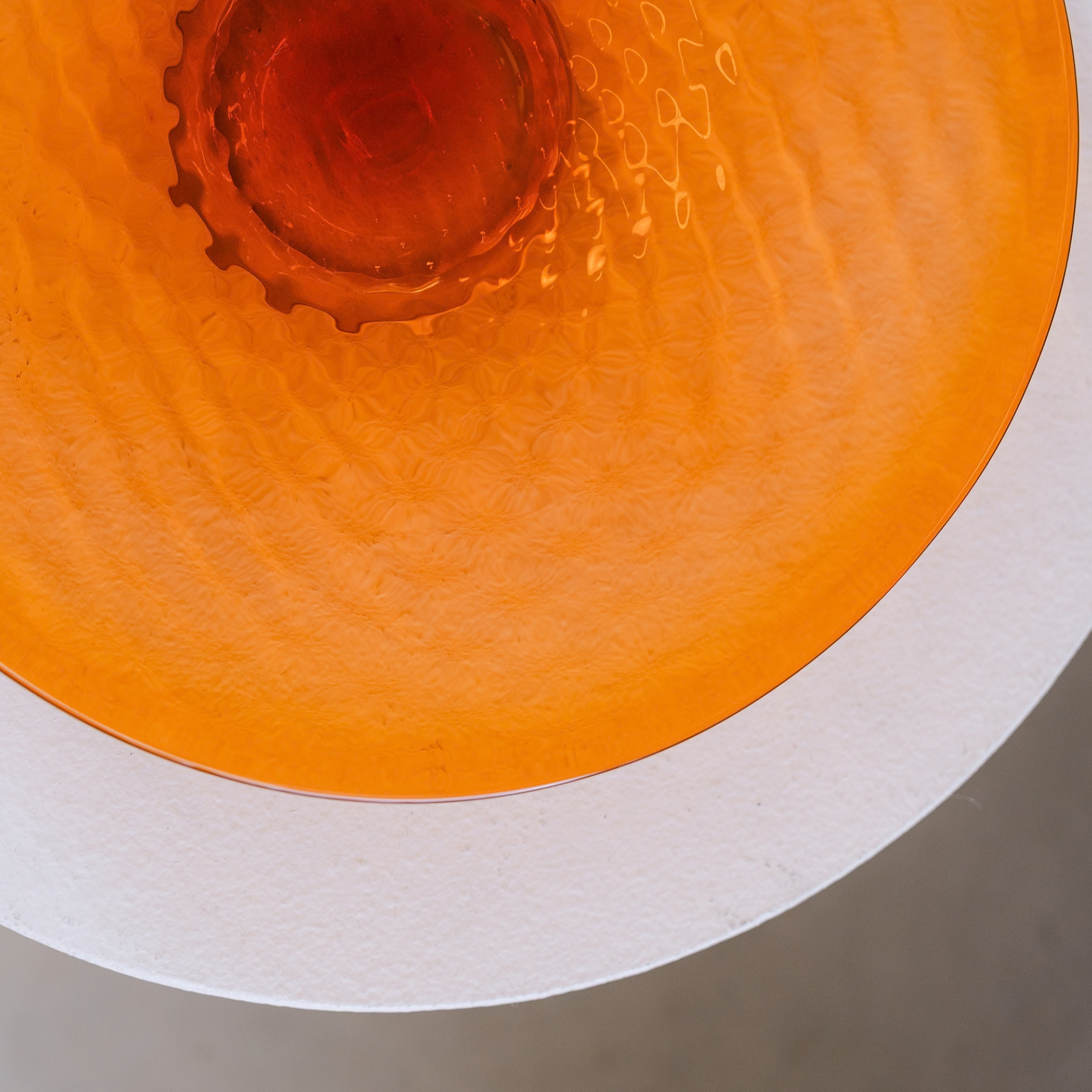 The Circle of Hope Amber Gold handblown glass plate by Llewelyn Ash for The Sapphire Project