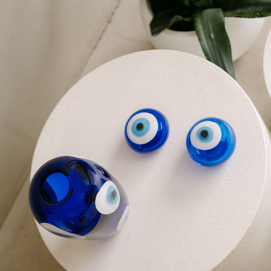 Eye Am Evil Eye Glass Orbs — Handblown Protection Symbol | Contemporary Co