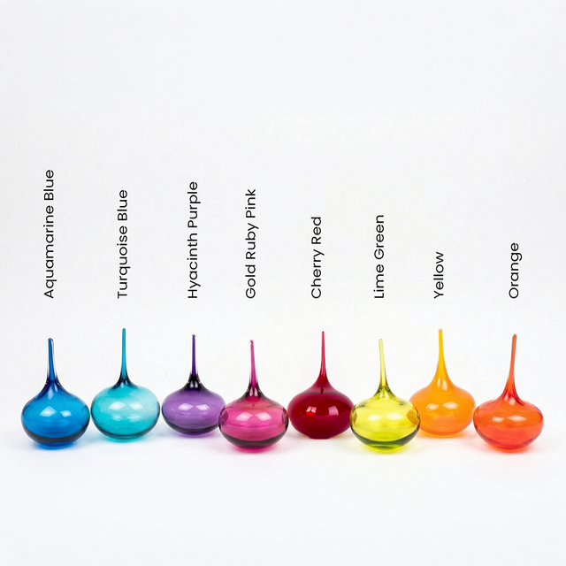 Colour swatches with corresponding names on a white background