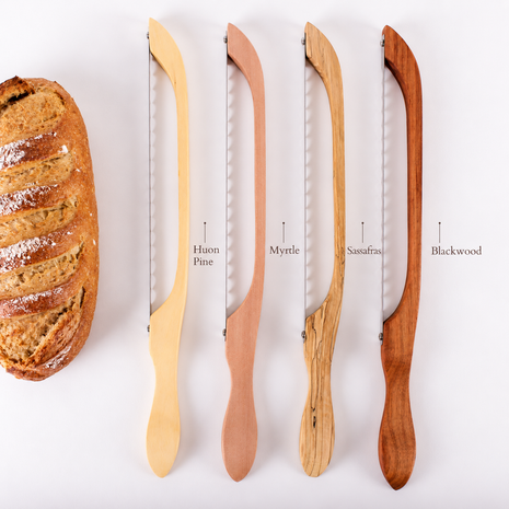 Original Fiddle Bow Bread Knife – Handmade in Tasmania since 1999