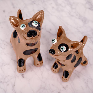 Brown and Black Spotty Dog Art | Handmade by Elodie Barker - Contemporary Co Australian Made Gift Store