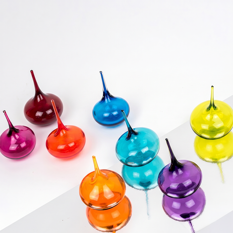 Lucky Drop Transparent Glass Sculpture | Handblown Glass Home Décor