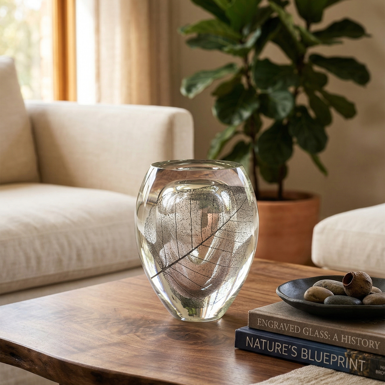 Bodhi Leaf Glass Vase | Nicole Ayliffe