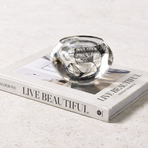 Ginkgo Biloba 4 – Hand Blown Glass Sculpture by Nicole Ayliffe