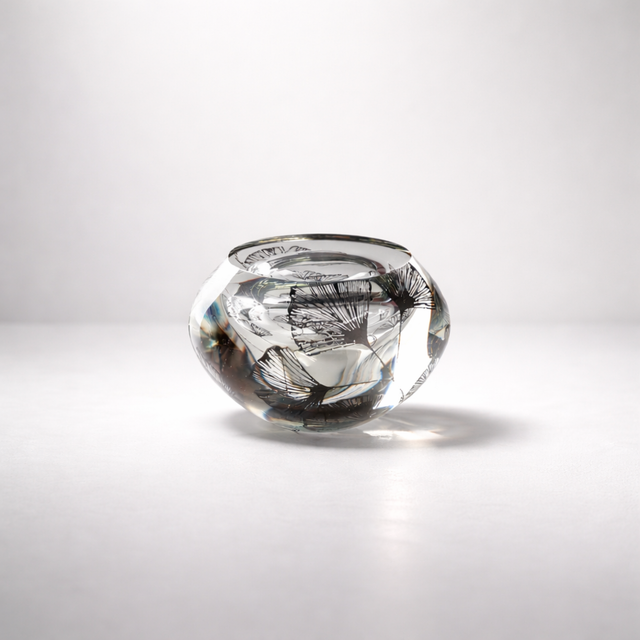 Ginkgo Biloba 4 – Hand Blown Glass Sculpture by Nicole Ayliffe