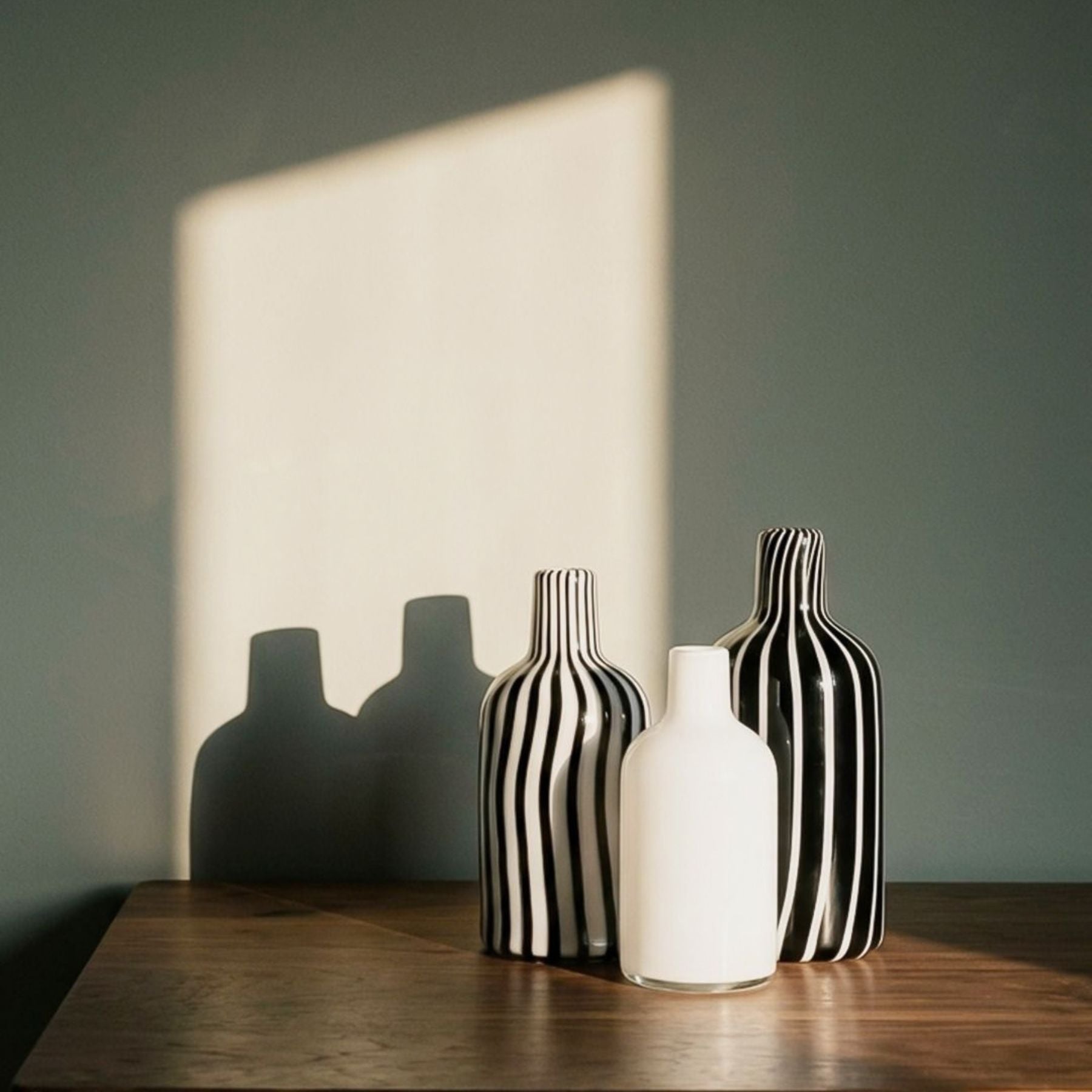 Black & White Striped Candy Bottle Glass Vase Series – Bailey Donovan x Contemporary Co