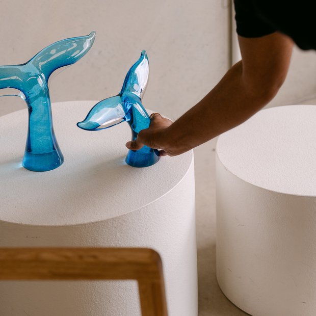 Whale Tail – Hand-blown Glass Sculpture by Llewelyn Ash