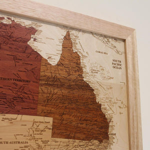 Great Little Oz Wooden Map | Australian Made - Contemporary Co Australian Made Gift Store