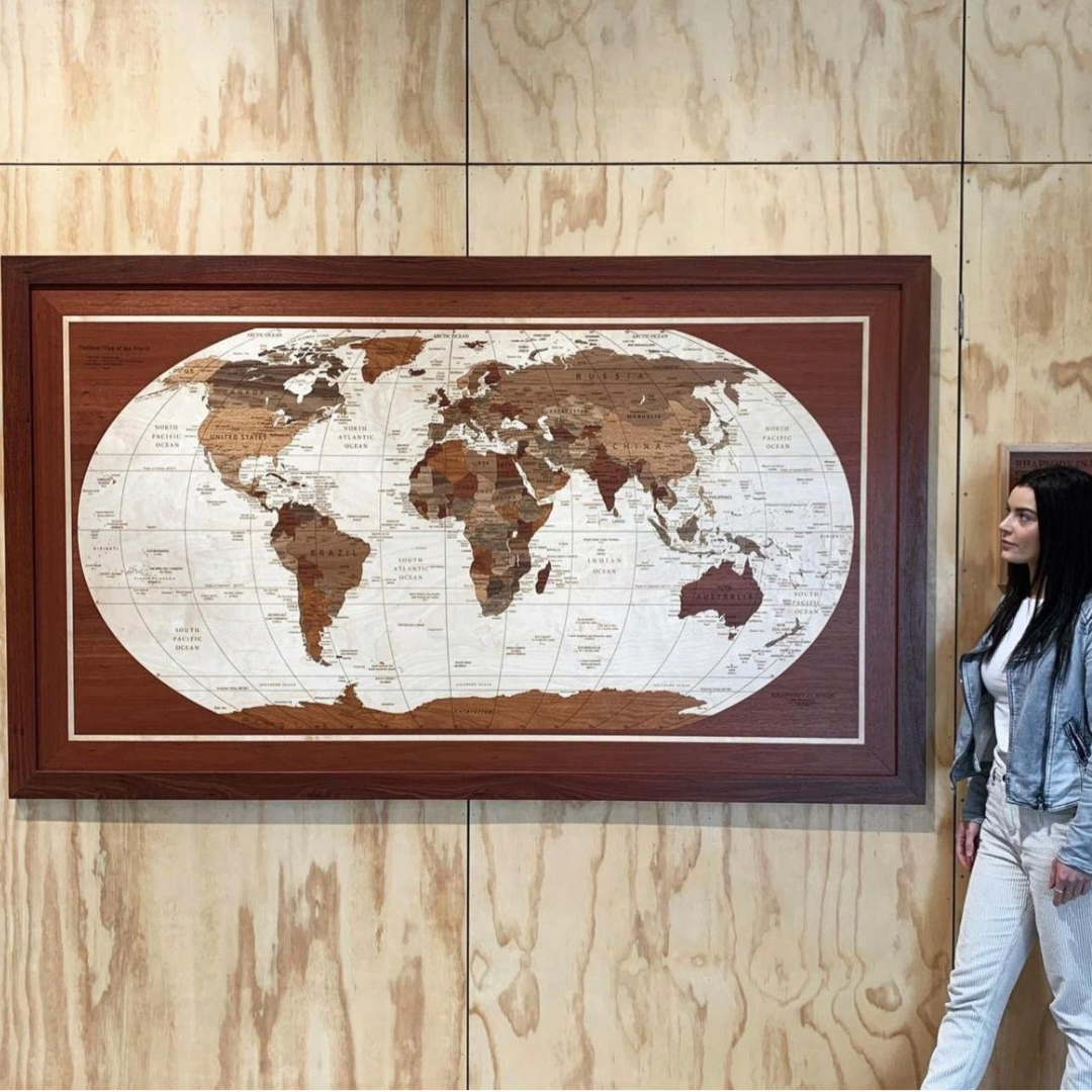 Wooden World Map Collection | Australian Made - Contemporary Co Australian Made Gift Store