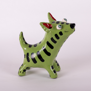 Green Ceramic Dog Art | Handmade by Elodie Barker | Australian Made - CoCo Contemporary Connoisseur Gift Store