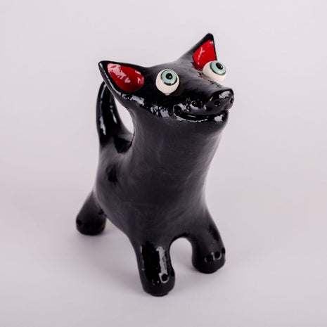 Black Ceramic Dog Art | Handmade by Elodie Barker | Australian Made - CoCo Contemporary Connoisseur Gift Store