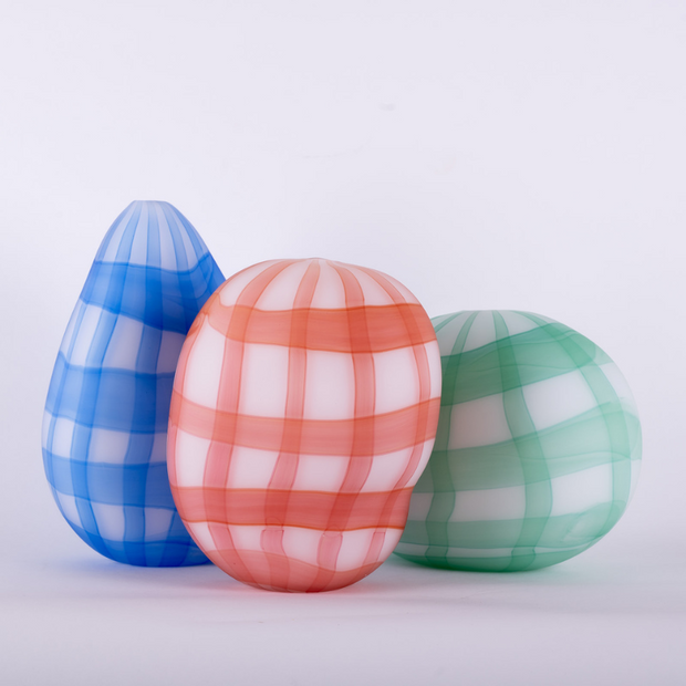 Glass Gingham Festive Series – Christmas décor handmade by Bailey Donovan | CoCo Contemporary Connoisseur Gift Store
