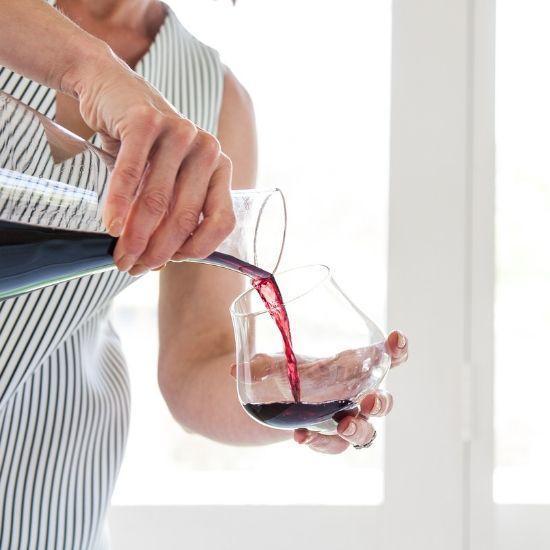 Kinetic Stemless Wine Glass Duo – handmade Australian glassware by Emma Klau