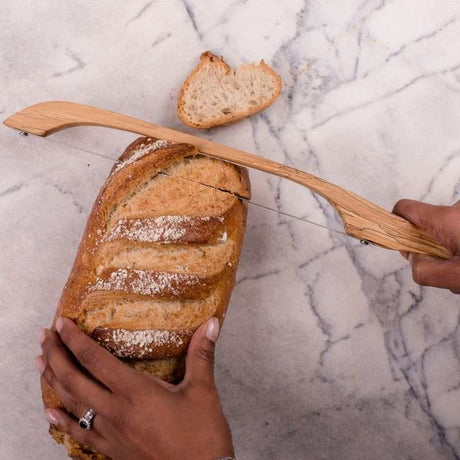 Australian Made wooden Fiddle Bow bread knife – handcrafted for sourdough lovers