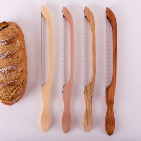 Australian Made wooden Fiddle Bow bread knife – handcrafted for sourdough lovers