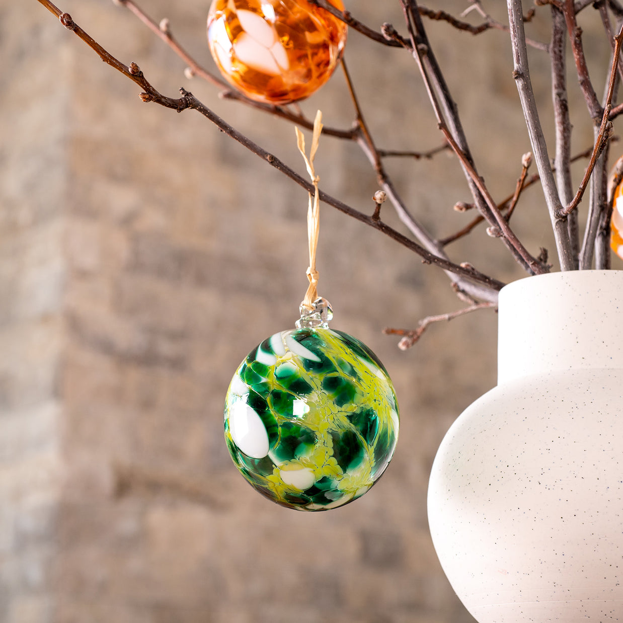 Christmas Glass Bauble In Blown Glass | By Nicole Ayliffe - Contemporary Co Australian Made Gift Store