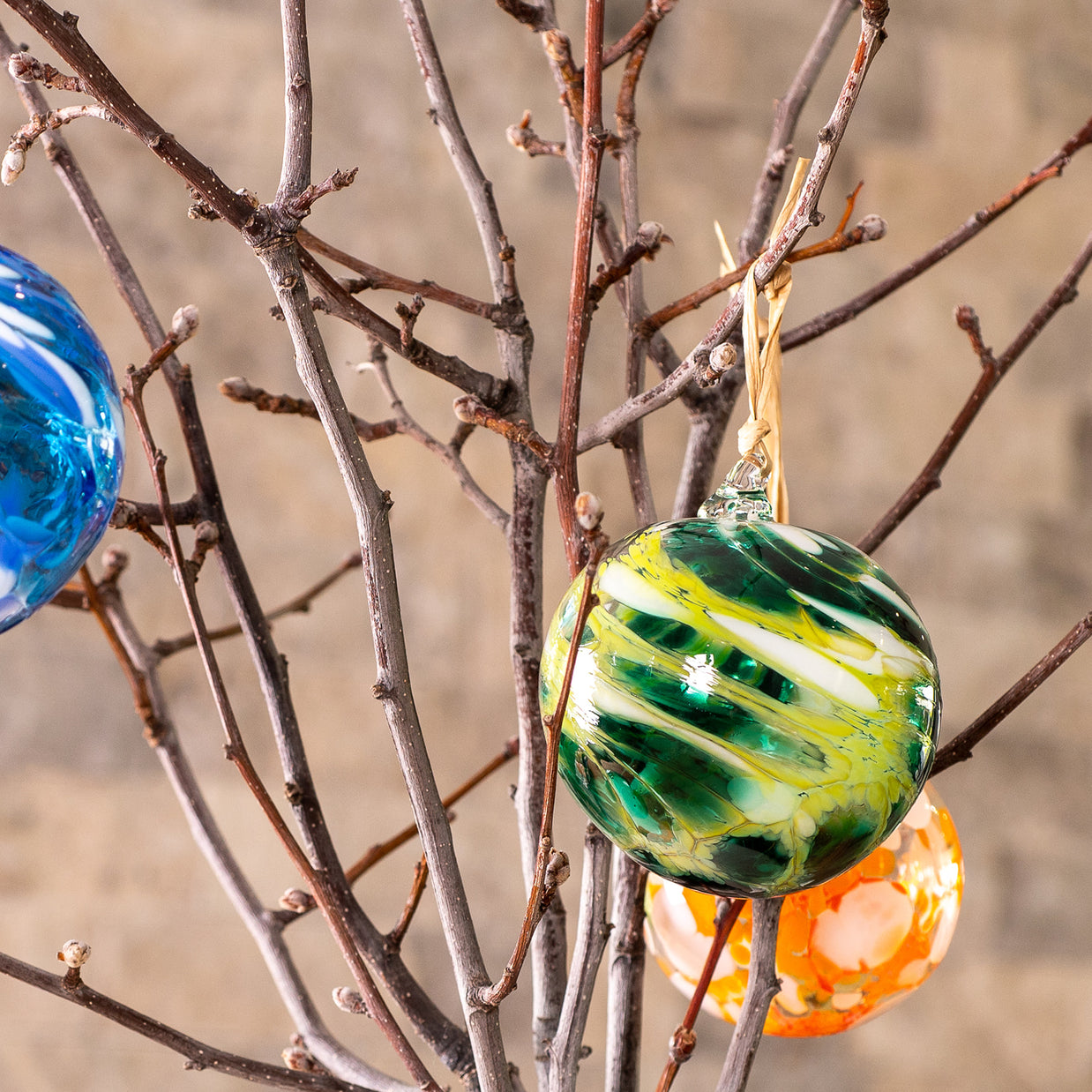 Christmas Glass Bauble In Blown Glass | By Nicole Ayliffe - Contemporary Co Australian Made Gift Store
