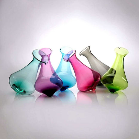Colourful Hand-blown glass Kinetic wine decanter – Australian Made by Emma Klau