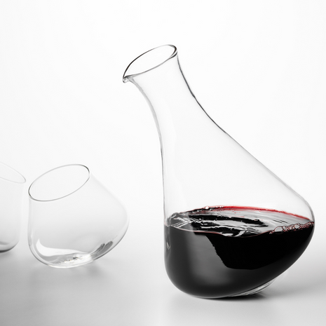 Hand-blown glass Kinetic wine decanter – Australian Made by Emma Klau