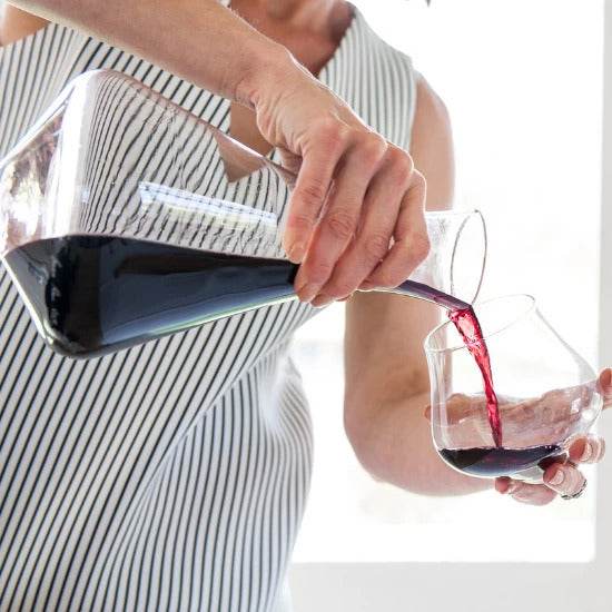 Hand-blown glass Kinetic wine decanter – Australian Made by Emma Klau