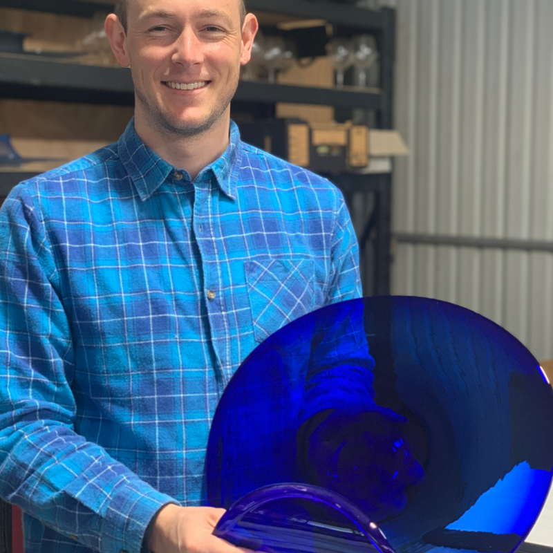 glass serving platter australian made